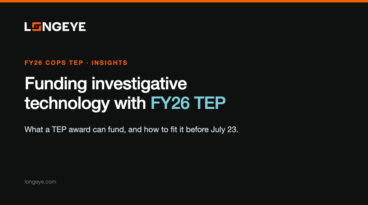 Funding Investigative Technology with FY26 COPS TEP